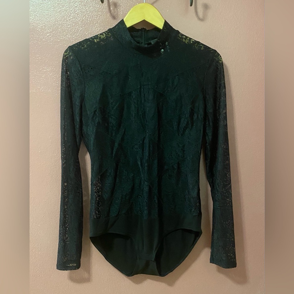 BCBG MaxAzria size Med Lace Bodysuit